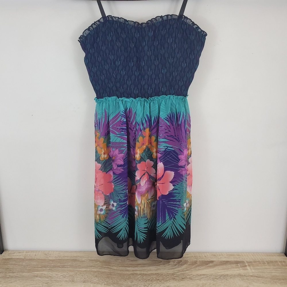 Tropical Fit and Flare Dress Size 3